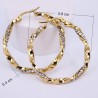 Golden hoop earrings with crystalsEarrings