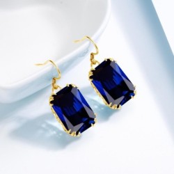 Luxury gold earrings with blue sapphireEarrings