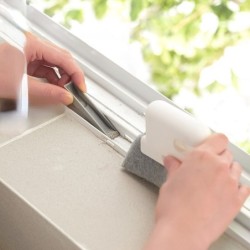 2 In 1 groove cleaning tool - window / door frame cleaning brush - clothCleaning