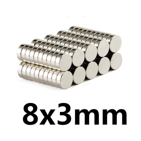 N35 - neodymium magnet - round disc - 8mm * 3mmN35