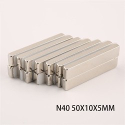 N40 - neodymium magnet - strong rectangular block - 50mm * 10mm * 5mmN40