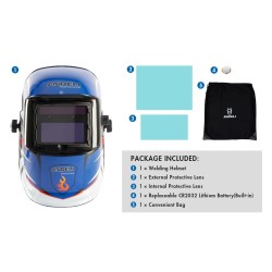 Welding mask - automatic darkening helmet - TIG - MIG - ARC - grindingHelmets