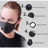 Protective face / mouth face mask - anti-dust - anti-pollution - with air valve - reusableMouth masks