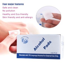 Alcohol swabs pads - antiseptic wipes - anti bacterial - 100 piecesHealth & Beauty