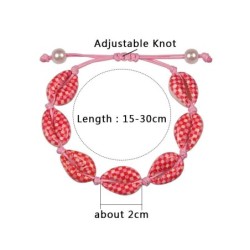 Handmade seashell bracelet - adjustable ropeBracelets