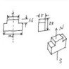 N50 - neodymium magnet - strong T-shape block - 10.5mm * 5mm * 5.8mmN50