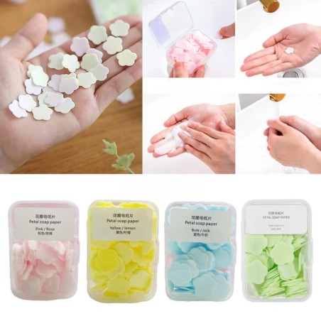 Disposable hand sanitizer - soap tablets - petal shapeSkin