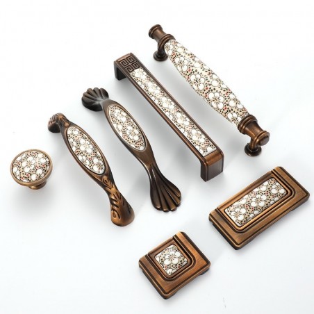 Antique bronze - ceramic furniture handles - knobsFurniture