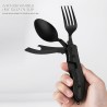 4 in 1 multifunction foldable cutlery - fork - spoon - knife - bottle openerSurvival tools