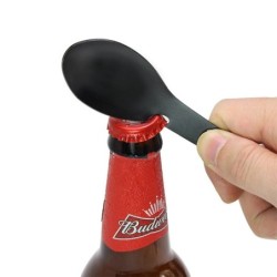Multi-function stainless steel cutlery - spoon - fork - knife - bottle / can openerCutlery