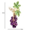 Glass purple grapes - crystal broochBrooches