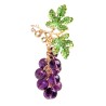 Glass purple grapes - crystal broochBrooches