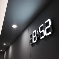 Modern 3D wall clock - LED - digital alarm clock - with lightClocks