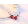 Silver round earrings - with ballEarrings