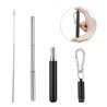 Stainless steel straw - with keychain / case / cleaning brush - collapsible - reusableBar supply
