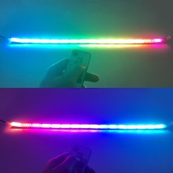 RGB light - car DRL lights - colorful LED strip - waterproof - 2 piecesLED strips