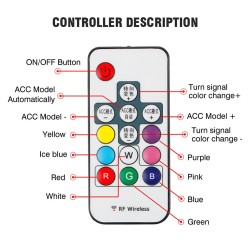 RGB light - car DRL lights - colorful LED strip - waterproof - 2 piecesLED strips