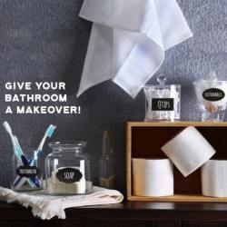 Multifunction black labels - jar / bottle stickers - with erasable chalk marker - 250 piecesAdhesives & Tapes
