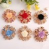 Resin rose flower with crystals - pin broochBrooches