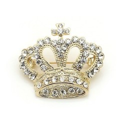 Crystal crown broochBrooches