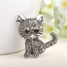 Black crystal cat - broochBrooches