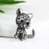 Black crystal cat - broochBrooches
