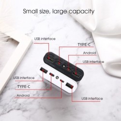 Power bank - fast charging - 6 * 18650 battery box - 20000mAh USB type C - 5VPower Banks