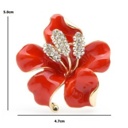 Big flower with crystals - elegant brooch - with necklace holeBrooches