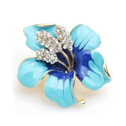 Big flower with crystals - elegant brooch - with necklace holeBrooches