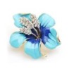 Big flower with crystals - elegant brooch - with necklace holeBrooches