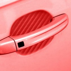 Carbon fiber vinyl sticker - car door handle protection - 10 * 9cm - 4 piecesStickers