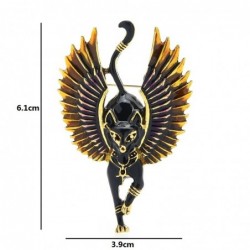 Flying angel cat with wings - enamel broochBrooches