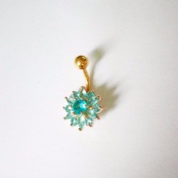 Crystal flower - belly button piercing - 316L stainless steelPiercings