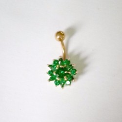 Crystal flower - belly button piercing - 316L stainless steelPiercings