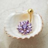 Crystal flower - belly button piercing - 316L stainless steelPiercings