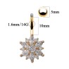 Crystal flower - belly button piercing - 316L stainless steelPiercings