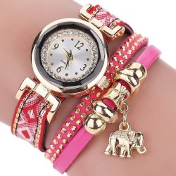 Multilayer bracelet - with watch / rhinestones / elephantBracelets