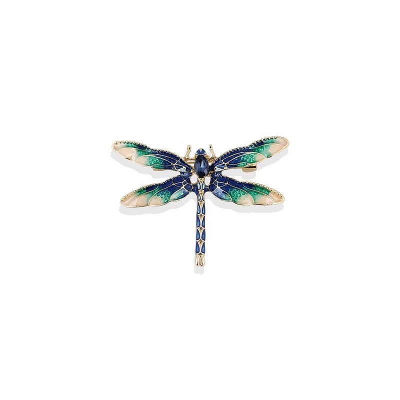 Crystal dragonfly - vintage broochBrooches