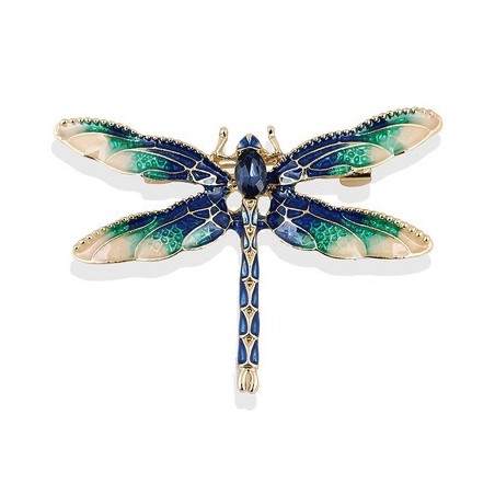 Crystal dragonfly - vintage broochBrooches