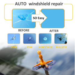 Car windshield repair - for glass scratch / cracks - kit proScreens