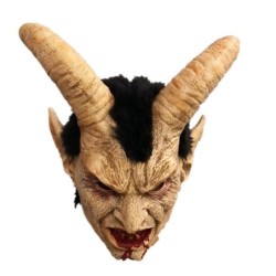 Lucifer with horns - Halloween latex face maskMasks