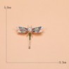 Crystal dragonfly with pearl - broochBrooches