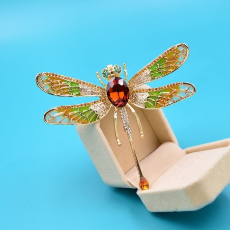Big crystal dragonfly - broochBrooches