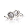 Round crystal silver cufflinksCufflinks