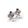 Round crystal silver cufflinksCufflinks