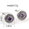 Round crystal silver cufflinksCufflinks