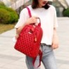Leather backpack - with decorative studs - large capacityBackpacks