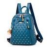 Leather backpack - with decorative studs - large capacityBackpacks