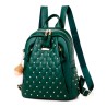 Leather backpack - with decorative studs - large capacityBackpacks