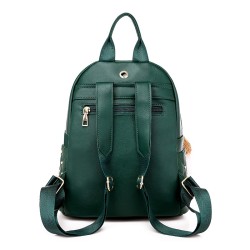 Leather backpack - with decorative studs - large capacityBackpacks